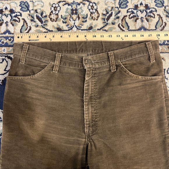 Vintage Levi's Corduroy Pants USA 90s Valencia Factory Brown 5 pocket 36x29 - Picture 5 of 10